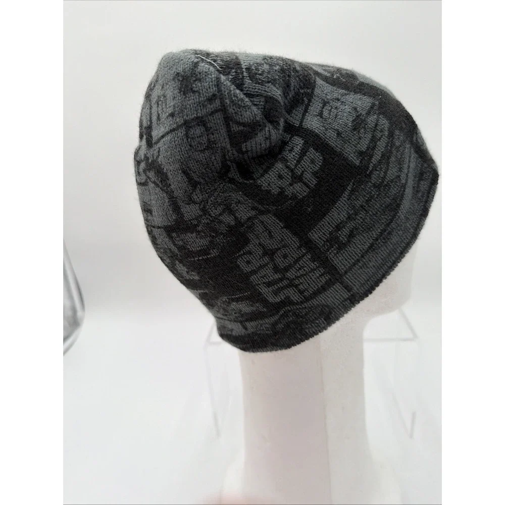 Star Wars Graphic Black Grey Beanie Hat Skull Cap Logo Patch Embroidered‎